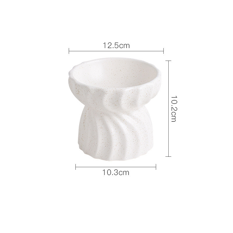Cat Bowl Ceramic Food Basin Pet High Feet Anti-Tipping - Image 2