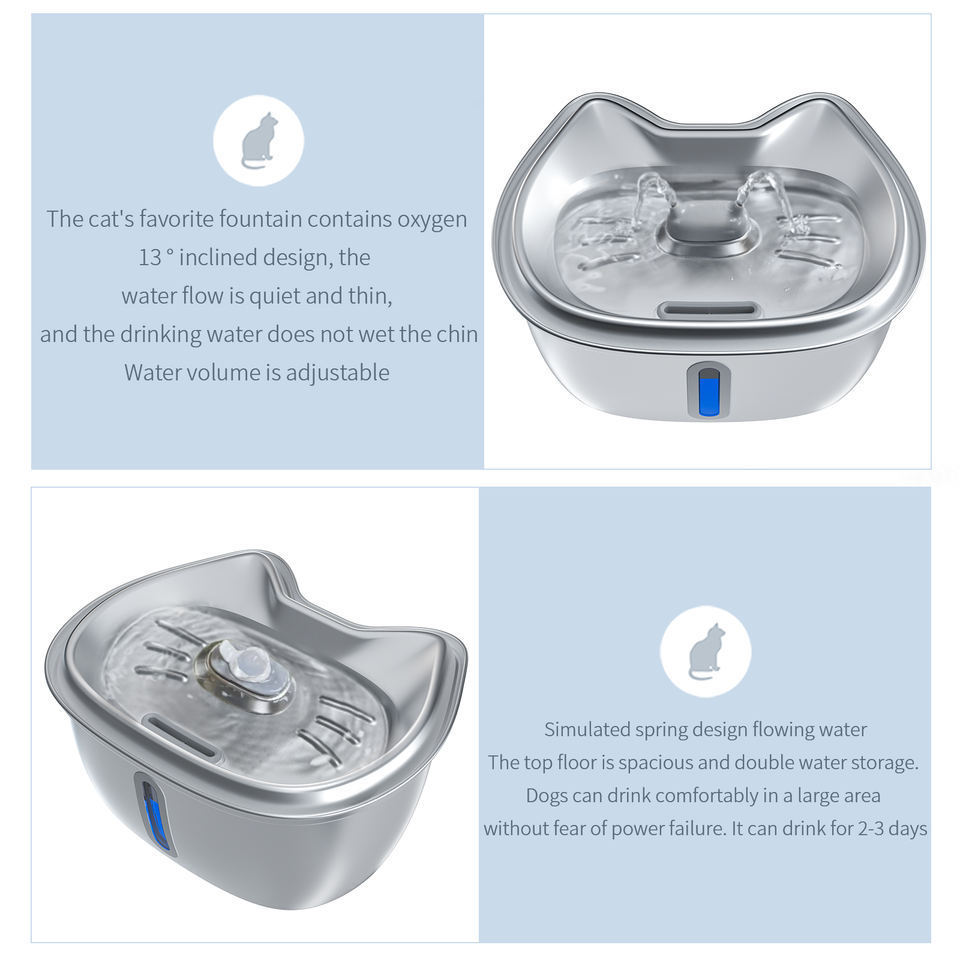 3L Stainless Steel Pet Water Dispenser Filter - Image 3