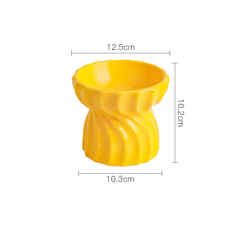 Cat Bowl Ceramic Food Basin Pet High Feet Anti-Tipping - Image 5