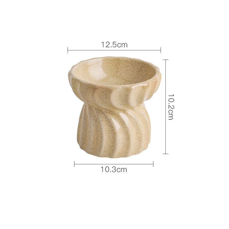 Cat Bowl Ceramic Food Basin Pet High Feet Anti-Tipping - Image 3