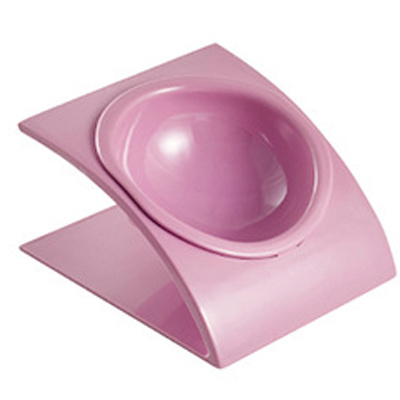 Tilting mouth color flat face pet bowl