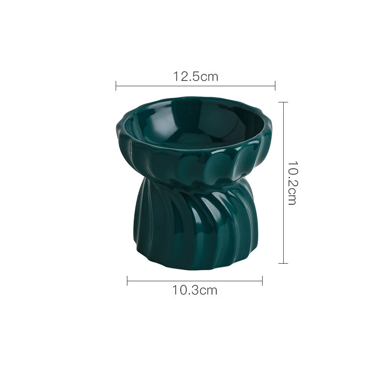 Cat Bowl Ceramic Food Basin Pet High Feet Anti-Tipping - Image 4