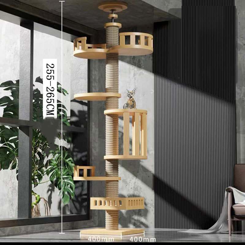 Solid Wood Column Cat Climbing Frame Toy - Image 6